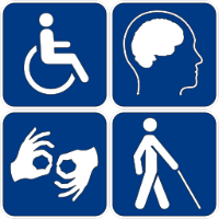 Disability symbols on Wikimedia Commons