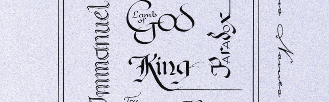 Janette Roeda (detail of calligraphy cover art)