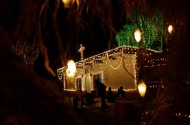 Traditional Pakistani church decorated for Christmas