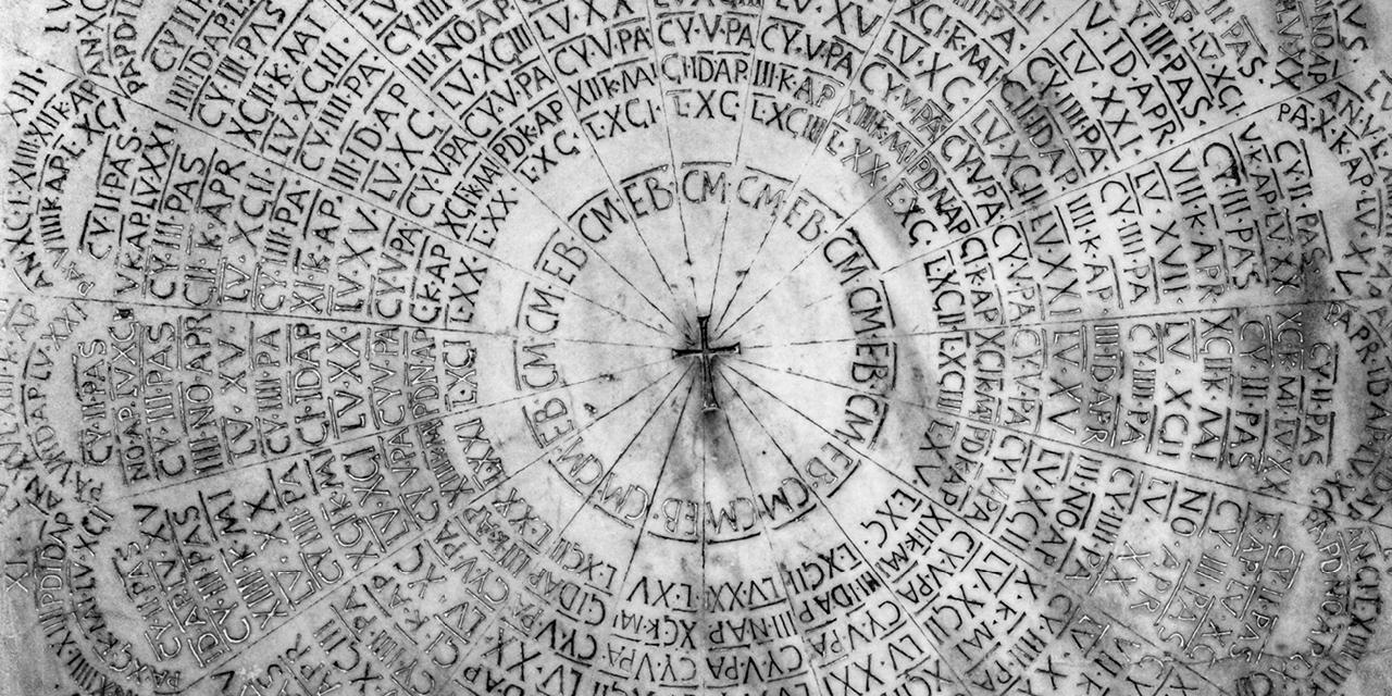 stone liturgical calendar, Ravenna, Italy