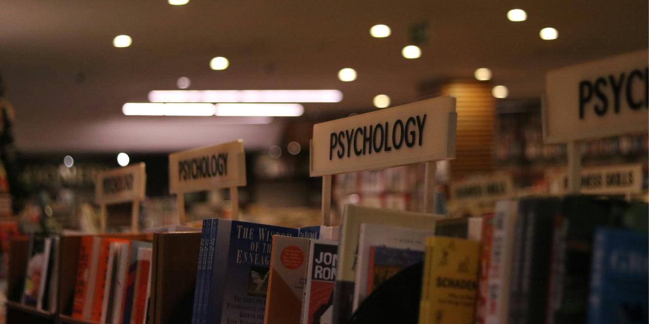 Psychology section in the library