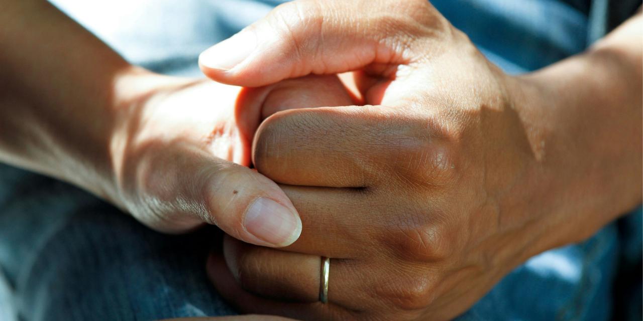Holding hands