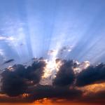 sunset with clouds